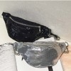 Fashion Bum Bag Silver Metallic Sequins Bag Belt Bag Sequins