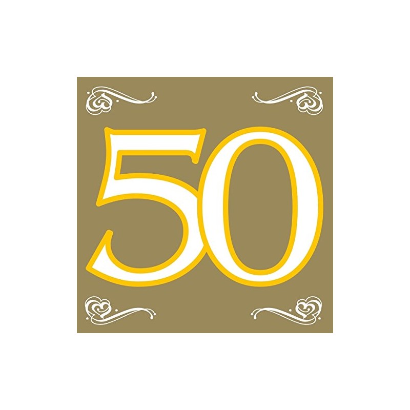 NEU Servietten 50, Gold, 33 cm