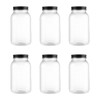 novelinks 32 OZ Clear Plastic Mason Jars with Lids -