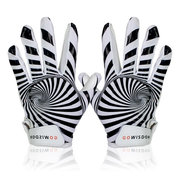 hisptgo Kids Football Gloves Ultra-Sticky Receiver Gloves for Kids with