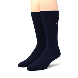 WARRIOR ALPACA SOCKS - Men's Alpaca Wool Trouser Socks - Lightweight, Hosiery Style Socks with Moisture & Odor Control Navy Large