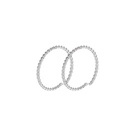 2pcs 24G 925 Sterling silver handmade earrings nose rings (Silver twist, 9mm)