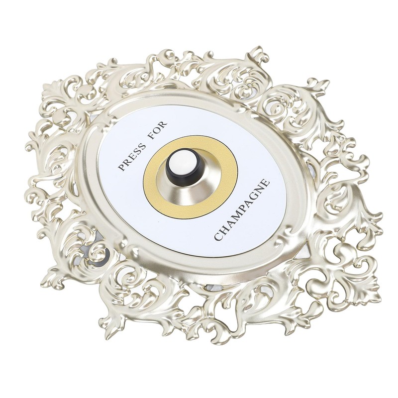 Champagne Button Metal Decorative Retro French Style Doorbell Elegant Interactive