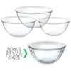 PLASTICPRO Disposable 150 Ounce Round Crystal Clear Plastic Serving Bowls