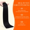Full Shine Injection Tape in Hair Extensions Color 1 Black