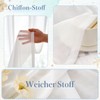 TOPICK Weiß Voile Gardine Transparenter Vorhang für Hochzeit Wandbehang Bogenstoff