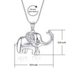 AMIGUO Elephant Pendant Necklace for Women 925 Sterling Silver Elephants