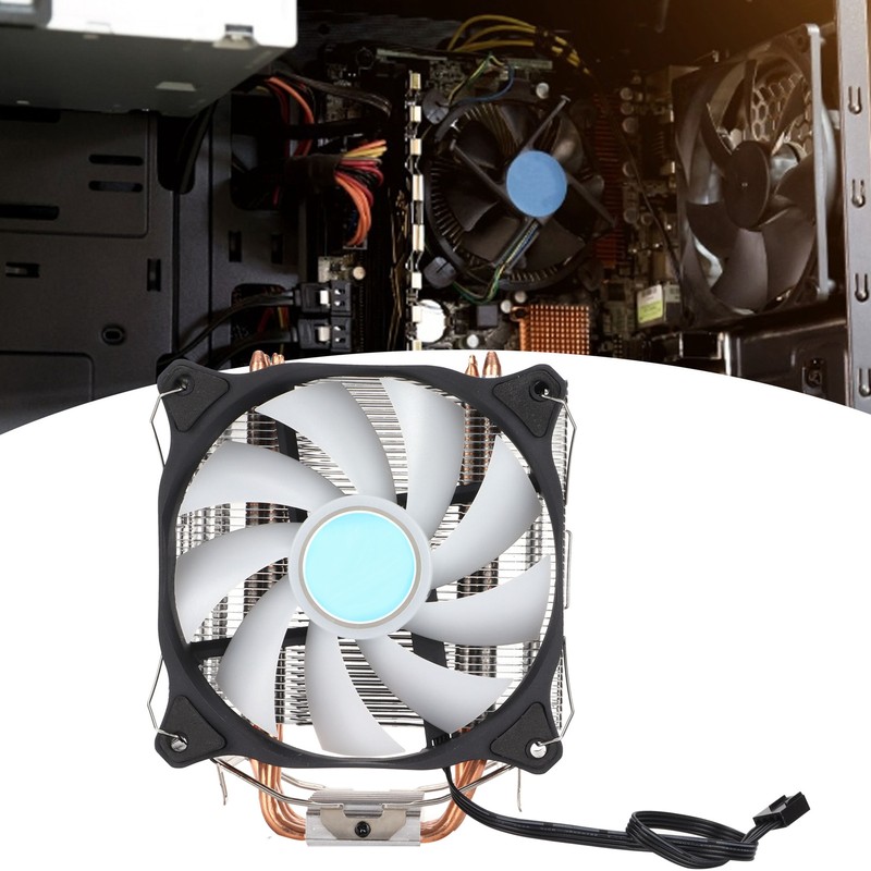 CPU Fan 4 Pure Copper Heat Pipes Mute Heatsink with