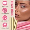 Cream Blush Stick,Cream Contour Stick,3-in-1 Cheek Blush & Lip Tint