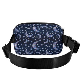 Star and Moon Fanny Pack for Women Men Belt Bag Unisex Waterproof Adjustable Strap Waist Pouch Presents Casual Cycling Running