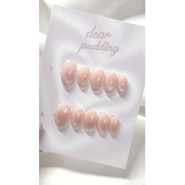 [Handmade Nail Tips] Magnet Cheek Nail Tips - Short Ballerina / [수제네일팁] 자석치크 네일팁 - 숏발레리나