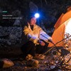 Rechargeable Headlight Aluminum Alloy Headband Sensing Head Lamp for Outdoor