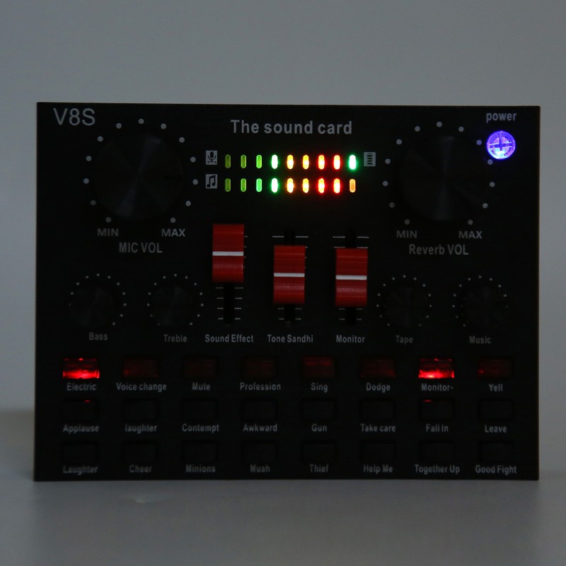 Bluetooth Live Sound Card 8 Modes Voice Changer Sound Mixer