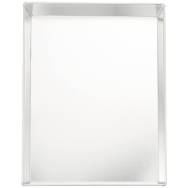 Pentole Agnelli Pasticceria e Pizza Rechteckiges Backblech aus Aluminiumlegierung 3003 mit Rand, Aluminium, grau, 30x23x3 cm