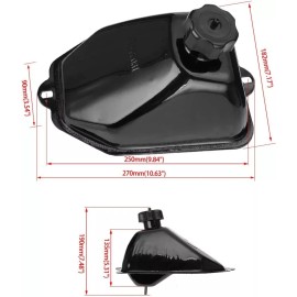 Unbranded Metal FUEL GAS TANK w CAP 50cc 110cc 125cc kids ATV Quad TAOTAO COOLSTER PEACE