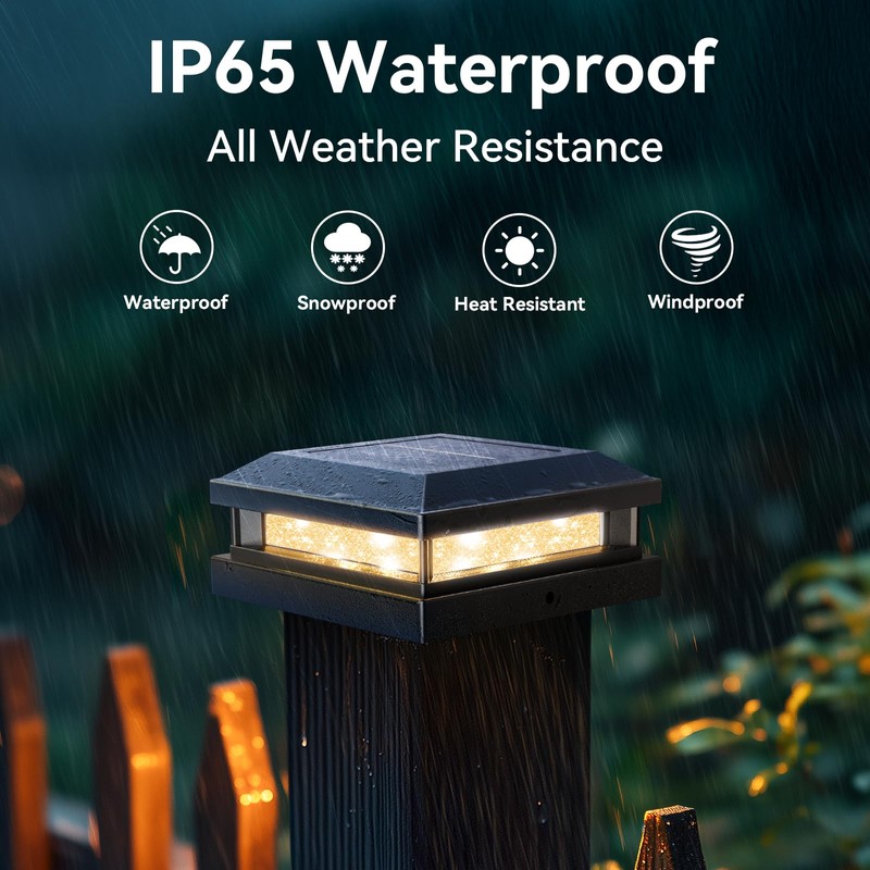 Solar Post Cap Lights Outdoor 16 Packs for 4x4 5x5