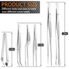 JETKONG JETKONG 6 Pcs Cooking Tweezer Tongs, 12' and 6.3"
