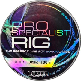 LAZER LINE Monofilament Fishing Line 100 m Diameter 0.107 mm Test 1.05 kg - Transparent Leader Line for Pike Zander Perch Trout Carp Rig - Monofilament Fishing Tendon - Nylon Thread Leader - Fishing