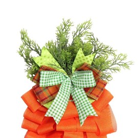 SM SunniMix Easter Carrot Wreath Spring Wreath for Front Door Home Decor Teardrop Swag for Wedding Party Supplies Outdoor Festival Window