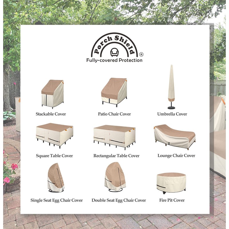 Porch Shield Patio Chair Covers - Waterproof Outdoor Lounge Deep