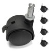 Brodio Casters Set of 4 Insert-In Casters Replacement Casters Quiet