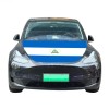 JH Nicaragua Flag Car Hood Cover Universal Size Elastic Polyester