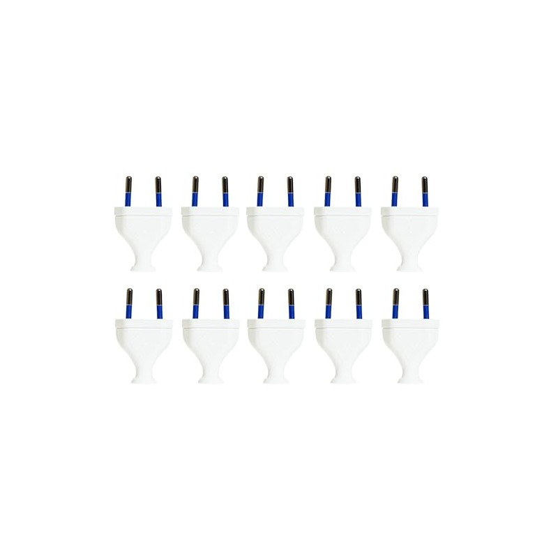 KEL Pack of 10 Euro plugs flat dismountable 2.5 A