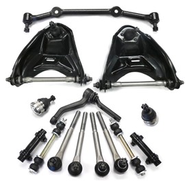 14PC Front Suspension Kit Front Upper Control Arm w/Ball Joint & Lower Ball Joint & Stabilizer Sway Bar Link Inner & Outer Tie Rod End & Adjusting Sleeve Compatible with 1996-2005 Chevy Blazer RWD