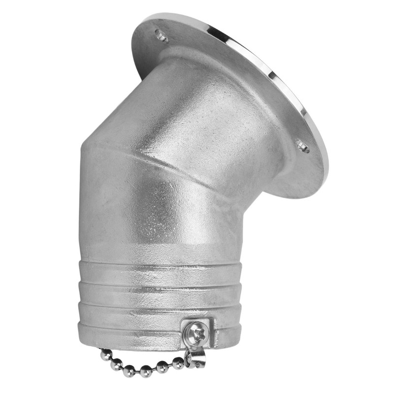 Angled Boat Deck Fill Cap 316 Stainless Steel Marine Deck