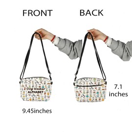 Dog Walker Gift Thank You Gif t Dog Walker Alphabet Crossbody Bag for Do g Lover D og Sitter D og Mom Animal Rescue Gift (ABC CA)