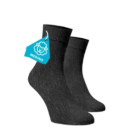 BENAMI Socks made of merino wool from a special mountain sheep breed of the highest quality, functional, anti-allergic, hydrophilic with high absorption capacity, Merino Fine - Grey