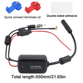 DAB Splitter DAB Adapter for Car Radio Amplifier DAB Antenna Splitter FM/AM DAB + Car Antenna Signal Booster Adapter SMB to DIN for Car Radios