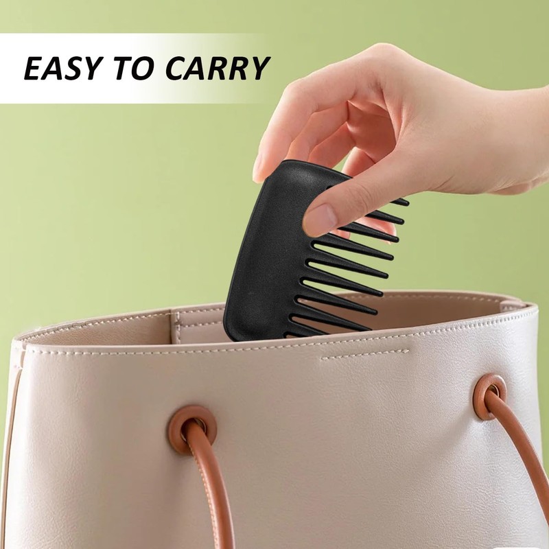 3-Piece Square Comb, Comb with Large Tooth Spacing, Antistatic Comb,