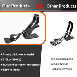 Toggle Latch Clamp 4001, 6 Pack Adjustable Toggle Clamp Latch, Heavy Duty Latch Hasp Clamp, 150Kg 330Lbs Holding Capacity Pull Clamps for Door, Smoker Lid Jig, Tool Box Case