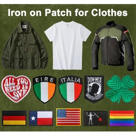 2 Pcs Mexico USA Flag Patch Tactical Embroidered Fastener Iron On Sew On Applique Emblem Military Patches for Backpacks Clothes,Jeans,Caps,Jacket,Vest,Bags,Hats,