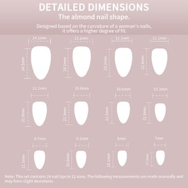 Yamobi Pack of 24 Artificial Nails, Glitter Press On Nails, Short, French Nails for Sticking, Y2K Press On Nails, Almond Shape Press On Nails French, DIY Manicure
