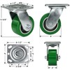 HANDSAMMU 4 Inch Caster Wheels- Heavy Duty Casters, Polyurethane on