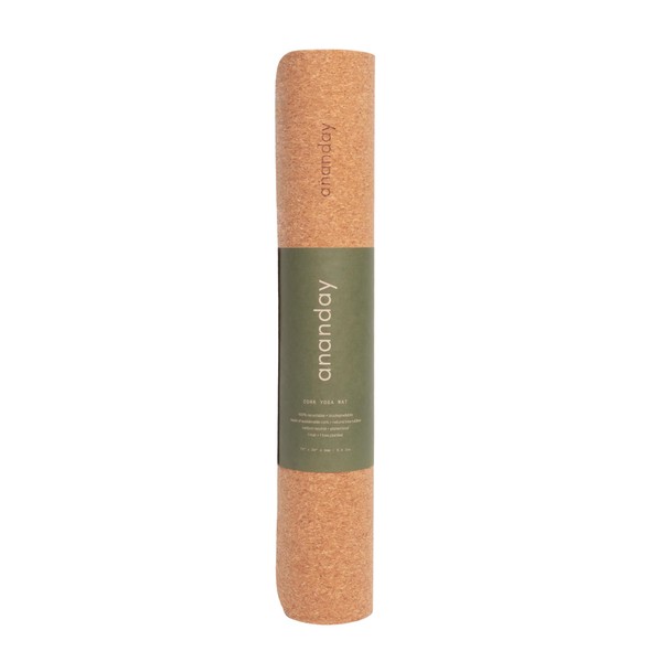 Ananday Premium Cork Yoga Mat - Eco-Friendly, Non-Toxic & PVC-Free,