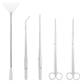 Xrten Aquarium Tools Kit, 5 in 1 Stainless Steel Aquarium Plant Tools, Tweezers Scissor Spatula Multi Functional Aquarium Tank Tool Set