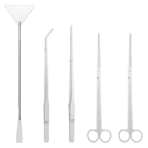 Xrten Aquarium Tools Kit, 5 in 1 Stainless Steel Aquarium