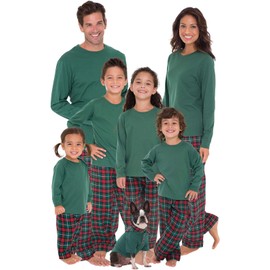 PajamaGram Christmas Pajamas For Family, Red & Green Plaid, Men's 4XLT