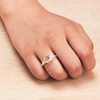 Philip Jones Silver Plated Three Stone Ring Created with Zircondia®