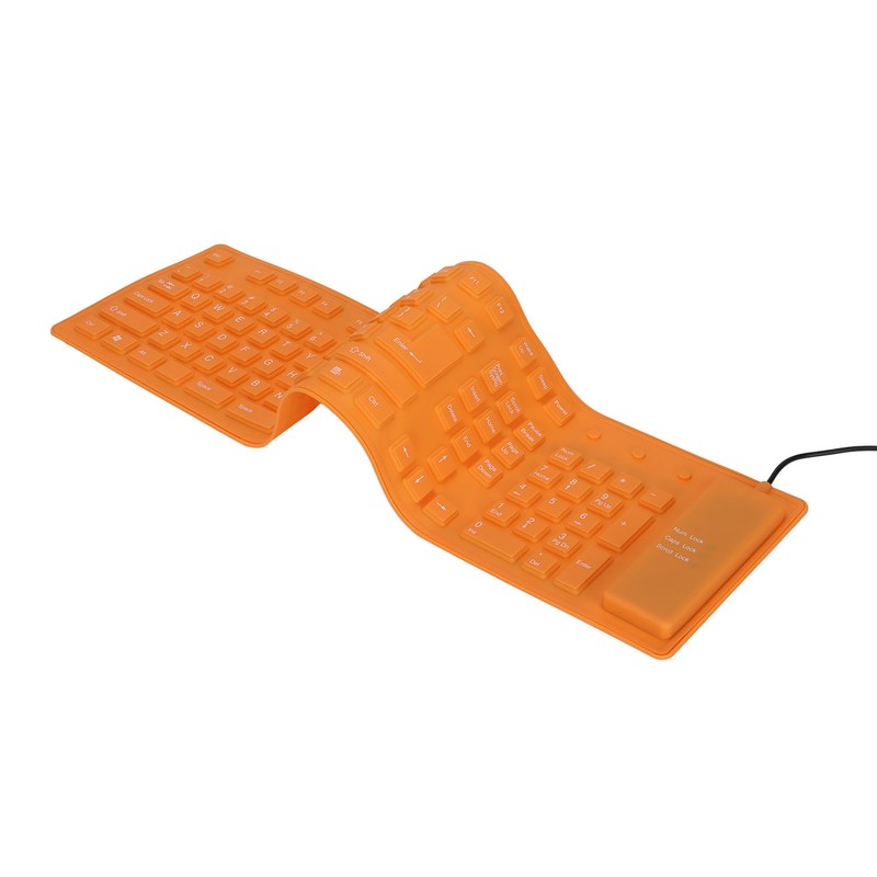 Foldable Silicone Keyboard 108 Keys Silicone Foldable USB Wired Waterproof