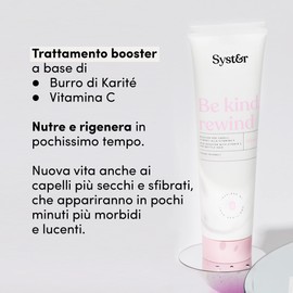 Syster Booster Mask, Restructuring and Regenerating for Brittle, Dry and Damaged Hair, Vegan, Made in Italy, No Parabens, No Silicones, 150 ml