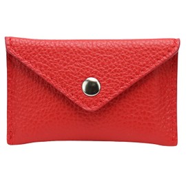 SH Leder Doro B089 Real Leather Small Handy Party Disco Card Holder Purse Travel Sport Holiday Compact Lifestyle Unisex 11 x 6.90 cm, red, Elegant