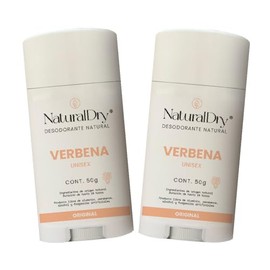 NaturalDry - Unisex- Desodorante Natural - NEUTRALIZA EL MAL OLOR - Sin aluminio - Sin parabenos - El aroma te va a encantar - No obstruye los poros - Elimina el mal olor - Verbena en barra (2 Unidades)