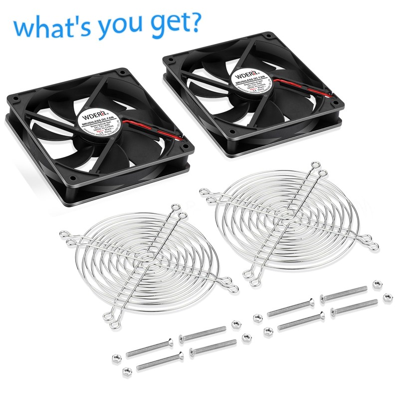 WDERAIR 120mm x 25mm DC High Performance 12V Waterproof Fan