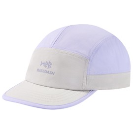 BASSDASH Ultralight UPF 50+ Soft Baseball Caps Unstructured Quick Dry Folding Hat Adjustable for Men Woman Outdoor Activities, Light Grey/Light Purple, One Size
