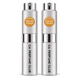 CA Perfume Impression of Vera W For Men Woody Spicy Scent Long Lasting Cologne for Men Eau De Parfum Travel Size Refillable Atomizer Spray 0.27 Fl Oz 8ml (Set of 2)