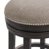 Alaterre Furniture Clara Swivel Bar Height Stool, Dark Brown, 360-Degree